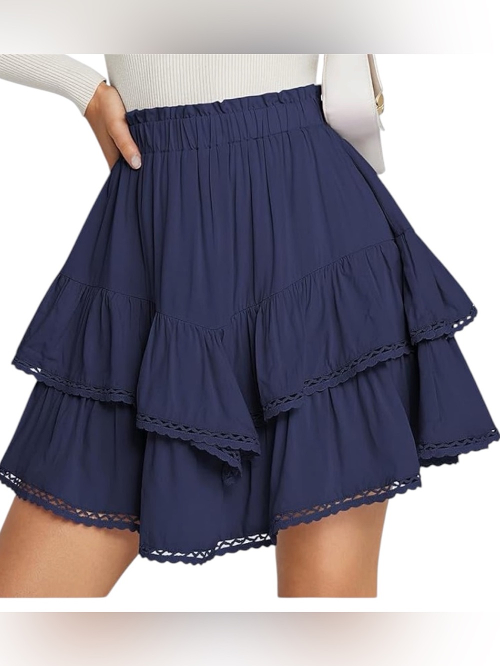 Tarse Flowy High Waisted Skort